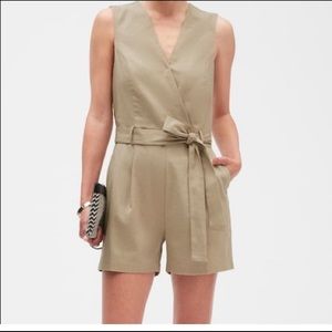 Safari Linen belted romper